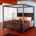 Кровать с каркасом для балдахина (Loft) R52-70
