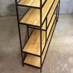 Стеллаж в стиле Loft (металл, полки дуб) R49-174